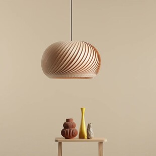 Lampa wisząca drewniana Nature Dark 45cm | Aldex