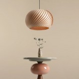 Lampa wisząca drewniana Nature Dark 40cm | Aldex