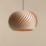 Lampa wisząca drewniana Nature Dark 40cm | Aldex