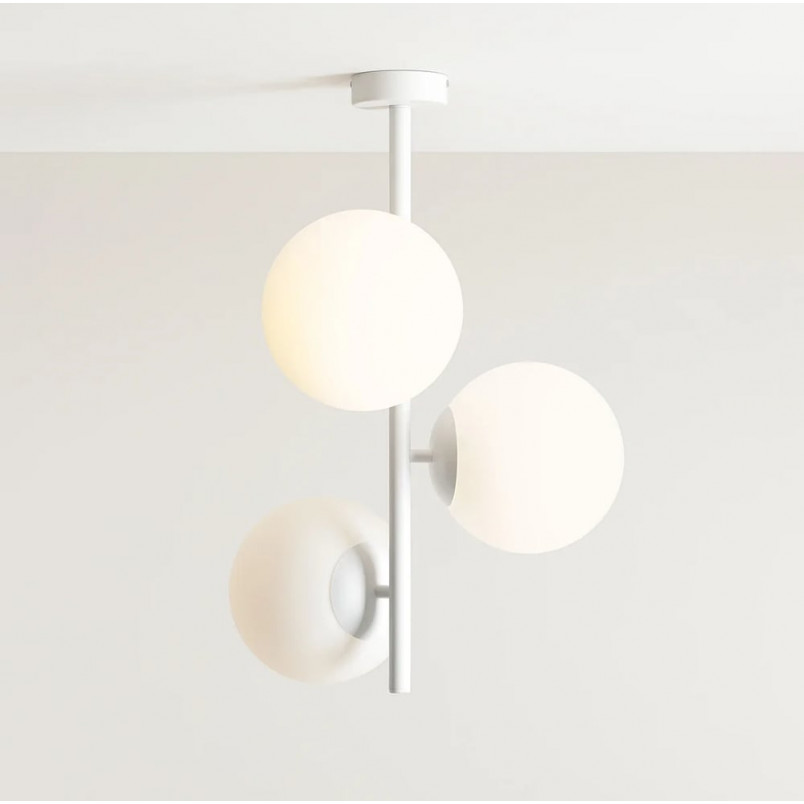 Lampa sufitowa biała Aldex Fin | 3 szkła, 46cm | Kup online