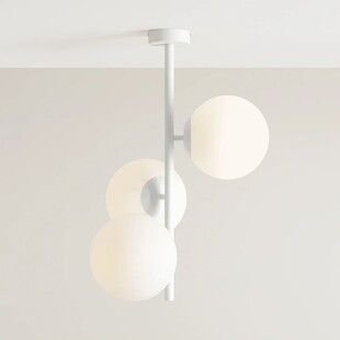Lampa sufitowa biała Aldex Fin | 3 szkła, 46cm | Kup online