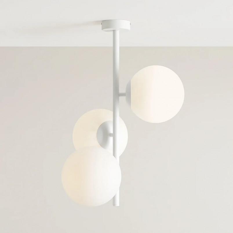Lampa sufitowa biała Aldex Fin | 3 szkła, 46cm | Kup online