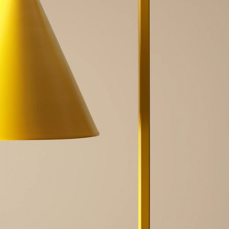 Lampa podłogowa żółta Aldex Form | Retro design