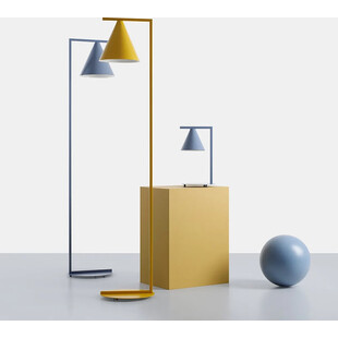 Lampa podłogowa żółta Aldex Form | Retro design