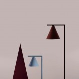 Lampa biurkowa czerwona Aldex Form | Retro design