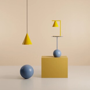 Lampa Wisząca Stożek Form | Żółta | Aldex | Kup Teraz