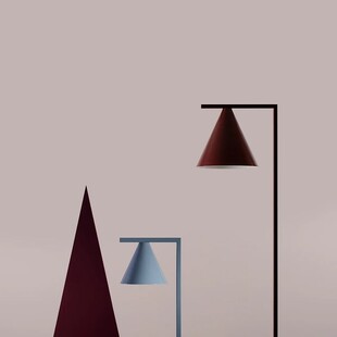 Lampa podłogowa Aldex Form Dusty Blue | Retro Design