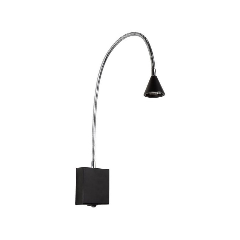 Kinkiet Buddy LED czarny | Regulowany z włącznikiem | Lucide