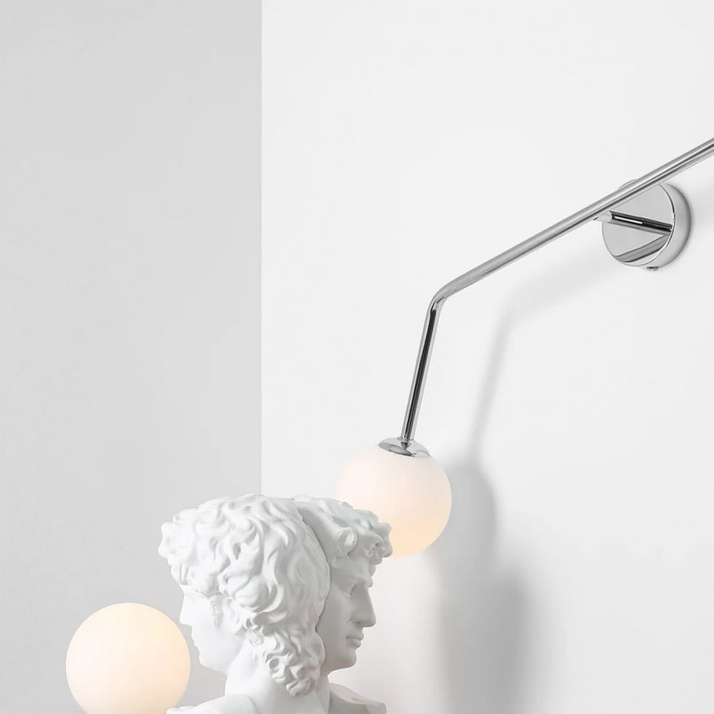 Kinkiet podwójny Pure II chrom Aldex - Eleganckie oświetlenie