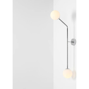 Kinkiet 2 szklane kule Pure White Chrom Aldex - Eleganckie oświetlenie