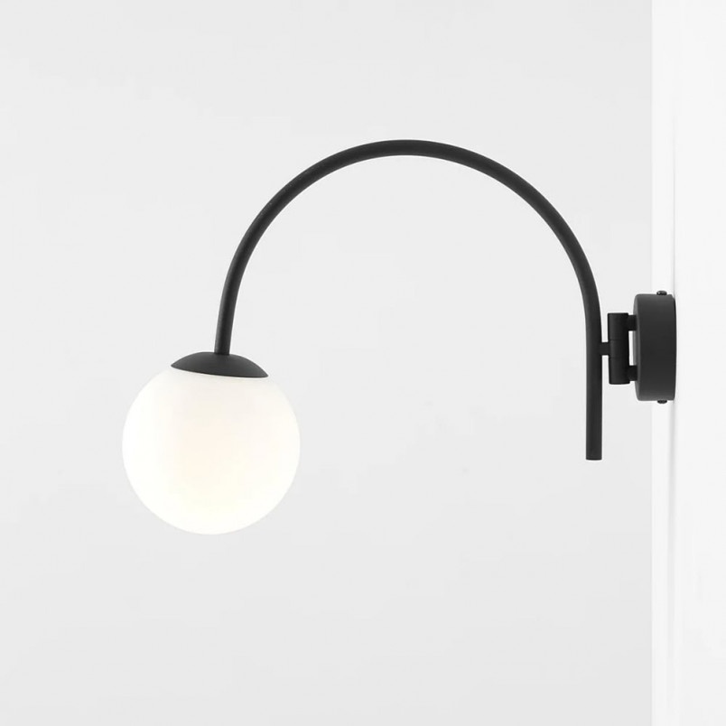 Kinkiet szklany Nave Black | Aldex - Retro & Modern
