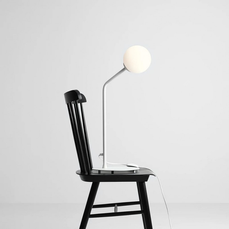 Lampa stołowa szklana biała Aldex Pure White | Sklep z lampami
