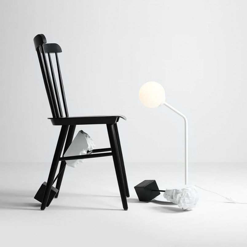 Lampa stołowa szklana biała Aldex Pure White | Sklep z lampami