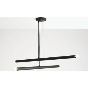 Lampa Tubo Black IV Aldex - Designerski Żyrandol Czarny | Sklep Lamp