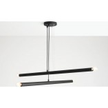 Lampa Tubo Black IV Aldex - Designerski Żyrandol Czarny | Sklep Lamp