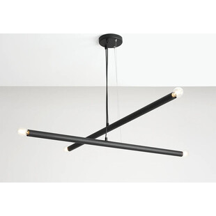 Lampa designerska wiszące tuby Tubo Black IV 100cm czarna Aldex