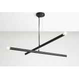 Lampa Tubo Black IV Aldex - Designerski Żyrandol Czarny | Sklep Lamp