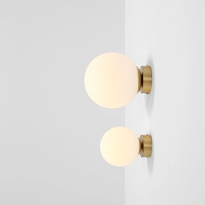 Kinkiet szklana kula Ball Brass 20cm | Aldex - Eleganckie oświetlenie