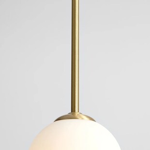 Lampa wisząca Bosso Mini - Szkło Biało-Mosiężne | Aldex