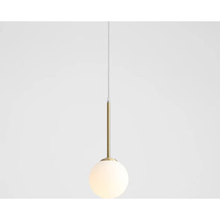Lampa wisząca Bosso Mini - Szkło Biało-Mosiężne | Aldex