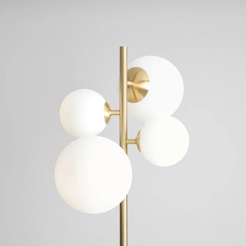Lampa podłogowa Bloom | Biało-mosiężna Aldex - Stylowe oświetlenie