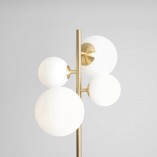 Lampa podłogowa Bloom | Biało-mosiężna Aldex - Stylowe oświetlenie