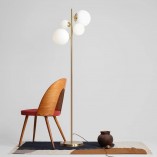 Lampa podłogowa Bloom | Biało-mosiężna Aldex - Stylowe oświetlenie