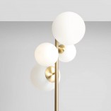 Lampa podłogowa Bloom | Biało-mosiężna Aldex - Stylowe oświetlenie