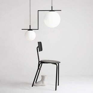 Lampa wisząca 2 kule biało-czarna Aldex Zac | Sklep z lampami