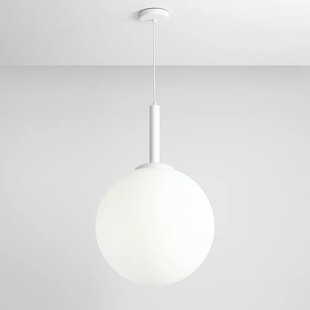 Lampa wisząca szklana kula Balia White 50 biała marki Aldex