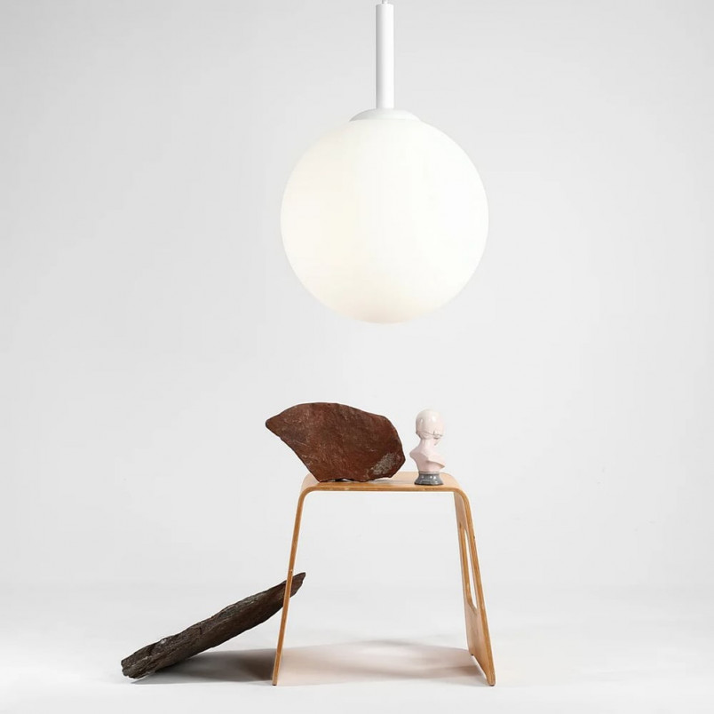 Lampa wisząca szklana kula Bosso White - Aldex | Oświetlenie