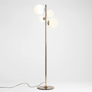 Lampa podłogowa szklane kule Bloom Gold biało-złota marki Aldex