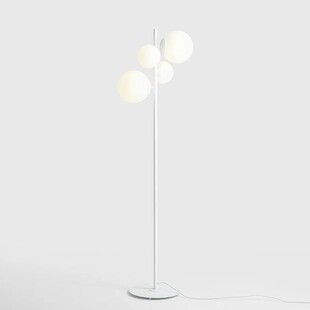 Lampa podłogowa szklane kule Bloom White biała marki Aldex