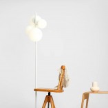 Lampa podłogowa Bloom White Aldex | Szklane kule, biała