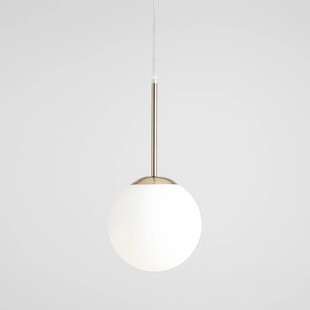 Lampa wisząca szklana kula Bosso Mini 20 biało-złota marki Aldex