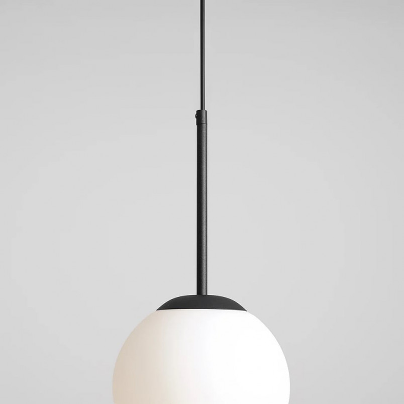 Lampa Wisząca Szklana Kula Bosso Mini 20cm Czarna Aldex | Sklep Lamp
