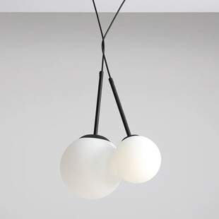 Lampa Wisząca Szklana Kula Bosso Mini 20cm Czarna Aldex | Sklep Lamp
