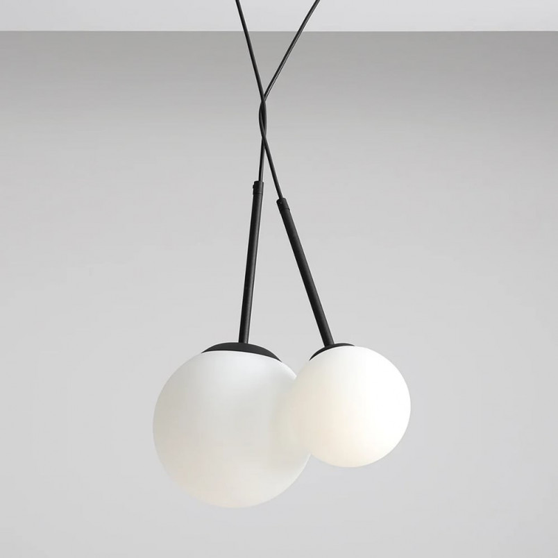 Lampa Wisząca Szklana Kula Bosso Mini 20cm Czarna Aldex | Sklep Lamp