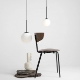 Lampa Wisząca Szklana Kula Bosso Mini 20cm Czarna Aldex | Sklep Lamp