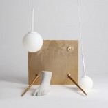 Lampa wisząca szklana Bosso Mini biała | Aldex