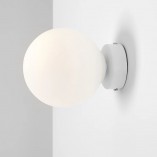 Kinkiet szklana kula Ball 14cm biały Aldex - Eleganckie oświetlenie