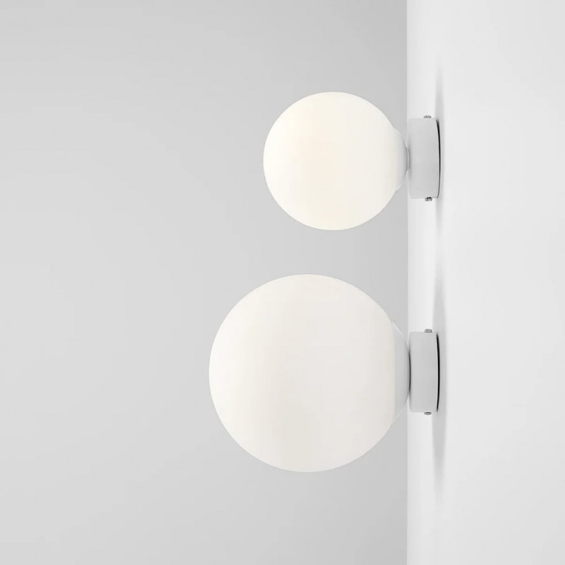 Kinkiet szklana kula Ball 14cm biały Aldex - Eleganckie oświetlenie