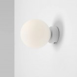 Kinkiet szklana kula Ball 14cm biały Aldex - Eleganckie oświetlenie