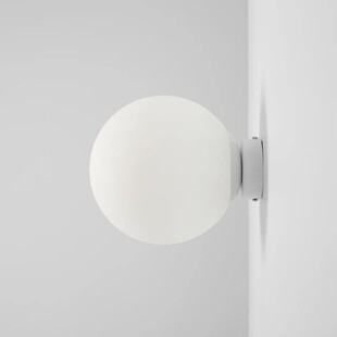 Kinkiet szklany Ball 20cm biały Aldex - Eleganckie oświetlenie