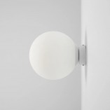 Kinkiet szklany Ball 20cm biały Aldex - Eleganckie oświetlenie