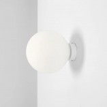 Kinkiet szklany Ball 20cm biały Aldex - Eleganckie oświetlenie