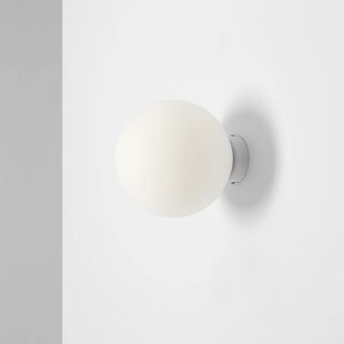 Kinkiet szklany Ball 20cm biały Aldex - Eleganckie oświetlenie