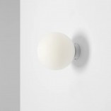 Kinkiet szklany Ball 20cm biały Aldex - Eleganckie oświetlenie