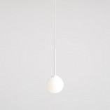 Lampa wisząca szklana kula Bosso Mini biała | Aldex