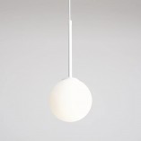 Lampa wisząca szklana kula Bosso Mini biała | Aldex